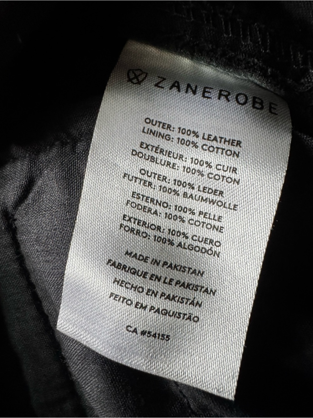 Zanerobe Sureshot Black Leather Jogger Pants 36 100% Cow Leather Streetwear - Picture 11 of 11